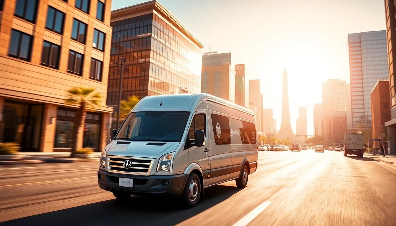 Enhance your experience with pickup and delivery Phoenix service showcased in a vibrant urban setting.
