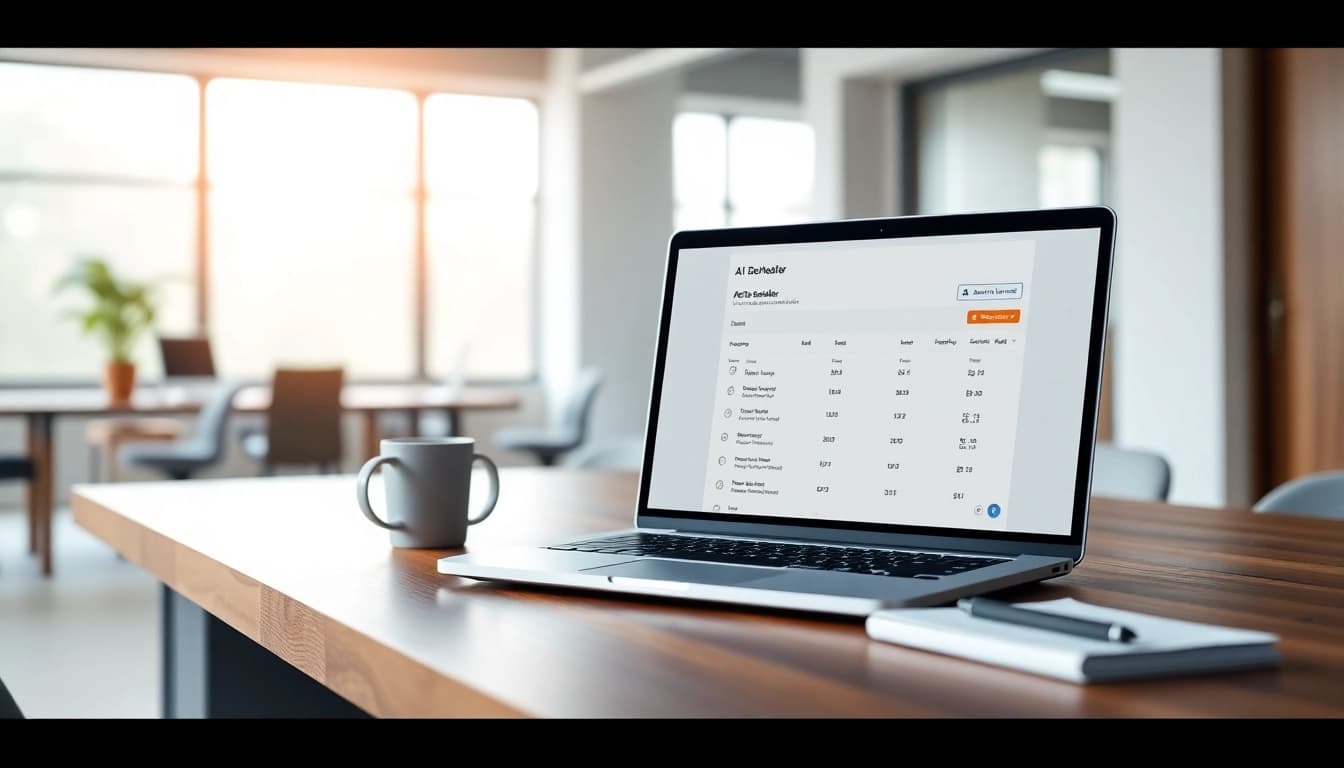 Optimize your scheduling with AI meeting scheduler email in a sleek digital workspace.