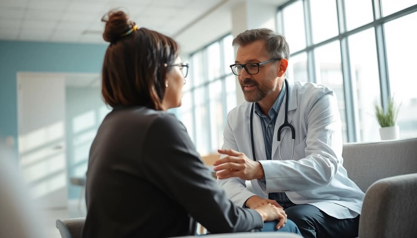 Consultation with psychiatrists in dubai showcases mental health support in a calm clinic environment.