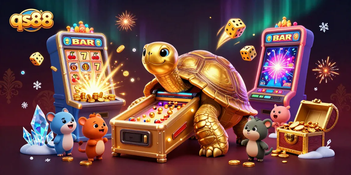 Experience thrilling wins at qs88 with a fun pinball-themed casino scene and colorful game elements.
