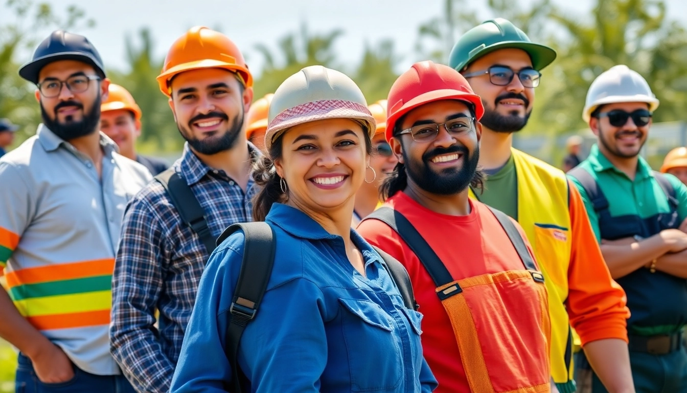 Workers wearing gorras de trabajo enjoy comfort and protection outdoors.