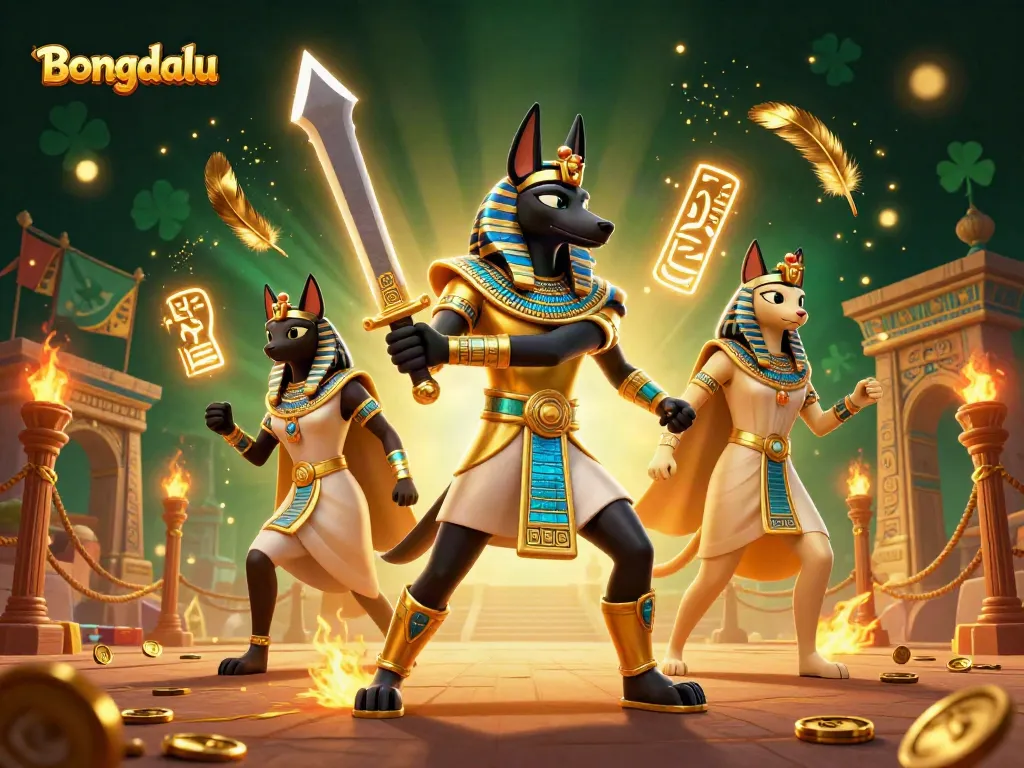 Bongdalu offers thrilling betting action with Anubis battling amidst a dynamic casino scene.