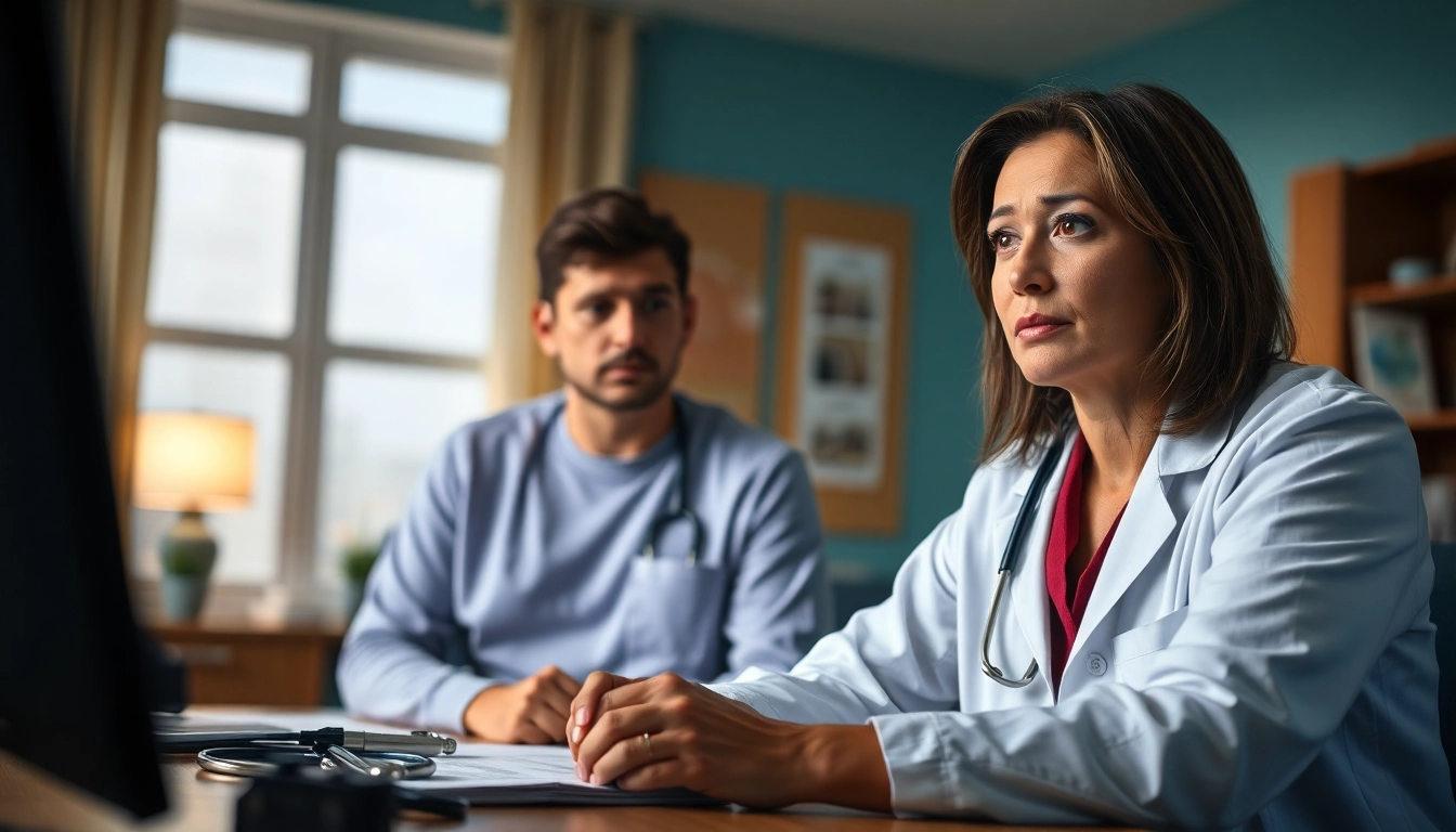 La situazione in cui biolife non funziona, evidenziando un paziente e un medico in discussione.