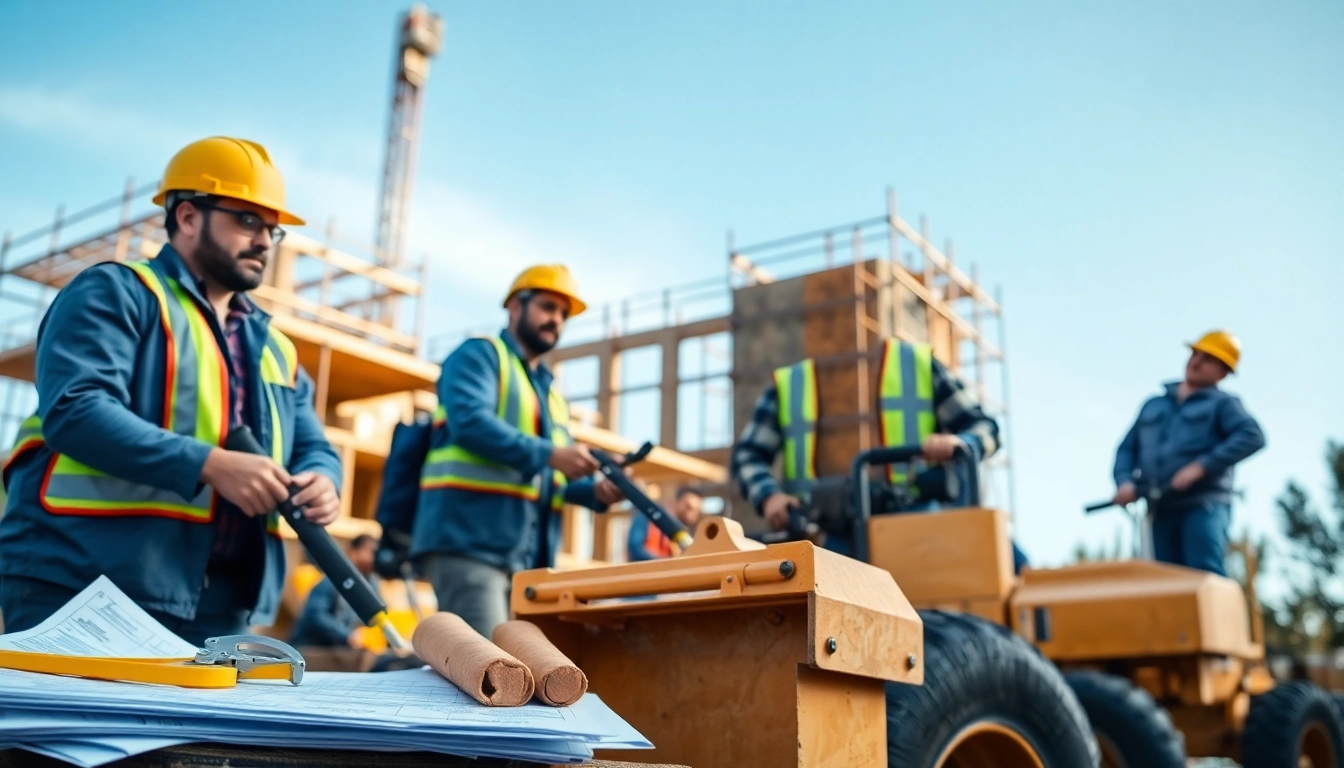 New Jersey General Contractor showcasing skilled professionals at work in a vibrant construction site.