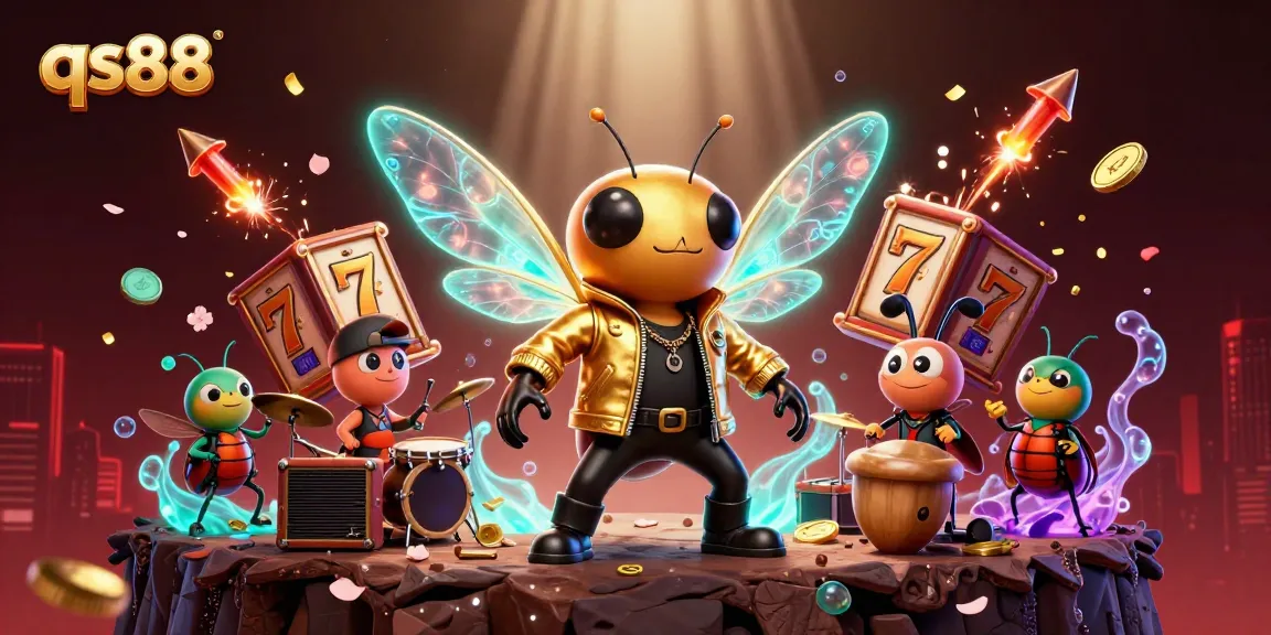 Experience thrilling moments at qs88 with a vibrant casino-themed illustration showcasing vibrant 3D characters and winning elements.