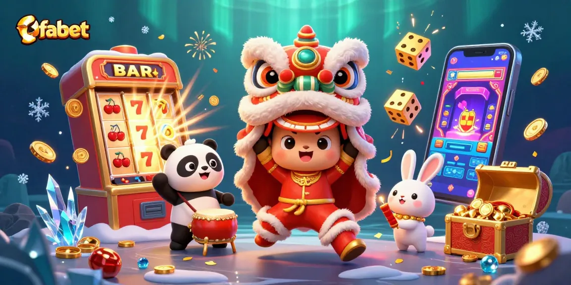 Experience the thrilling world of fabet with dynamic slot machines and lively casino characters.