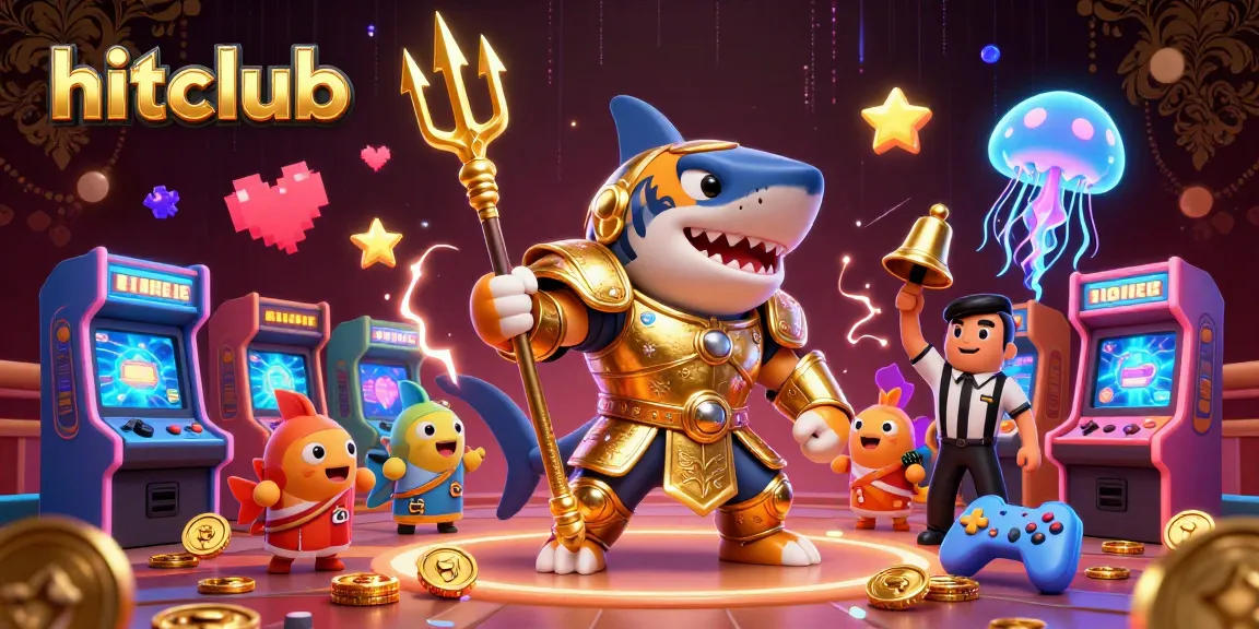 Win big at hitclub with a thrilling underwater casino experience featuring a gladiator shark.
