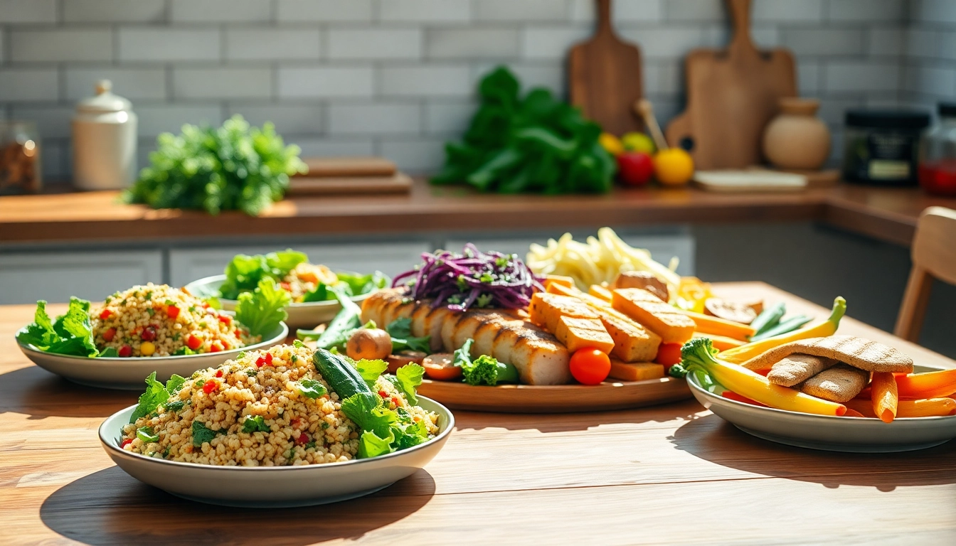 Engaging pcos meal plan displayed on a table showcasing vibrant, healthy dishes.