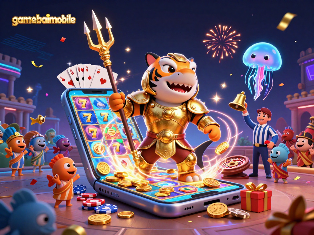 gamebaimobile enthralls players in a dynamic underwater casino scene filled with action and excitement
