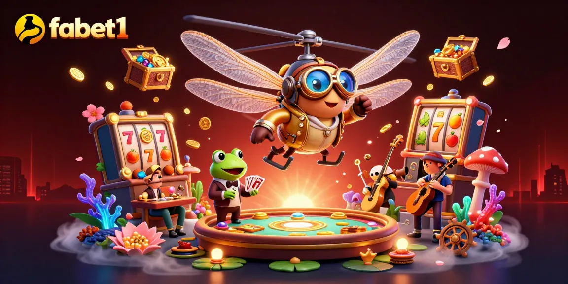 Experience vibrant excitement at fabet1's lily pad casino with unique game elements!