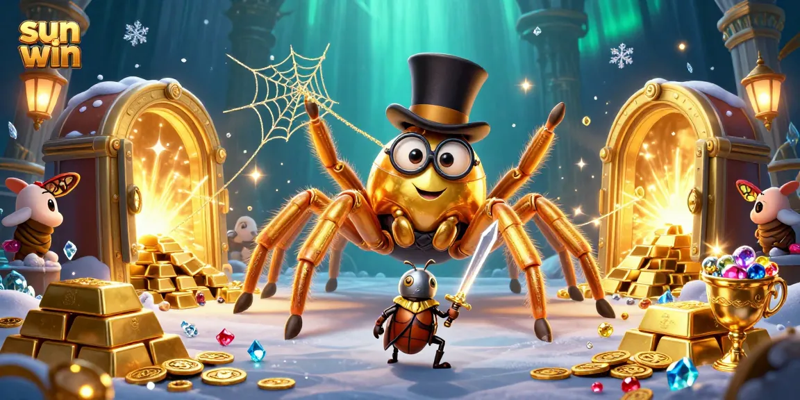 Immerse in the sun win adventure with characters in a vibrant casino scene, showcasing winning treasures.