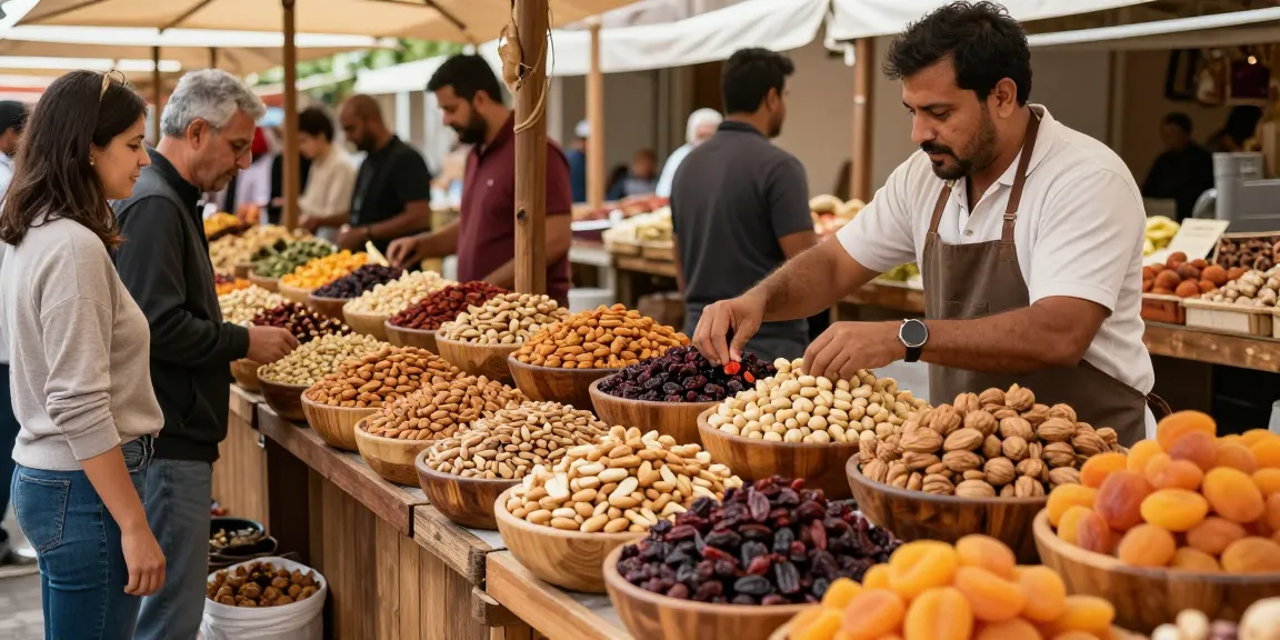Discover fresh nuts and dried fruits at a lively market; M98 ฝาก-ถอน for great savings!