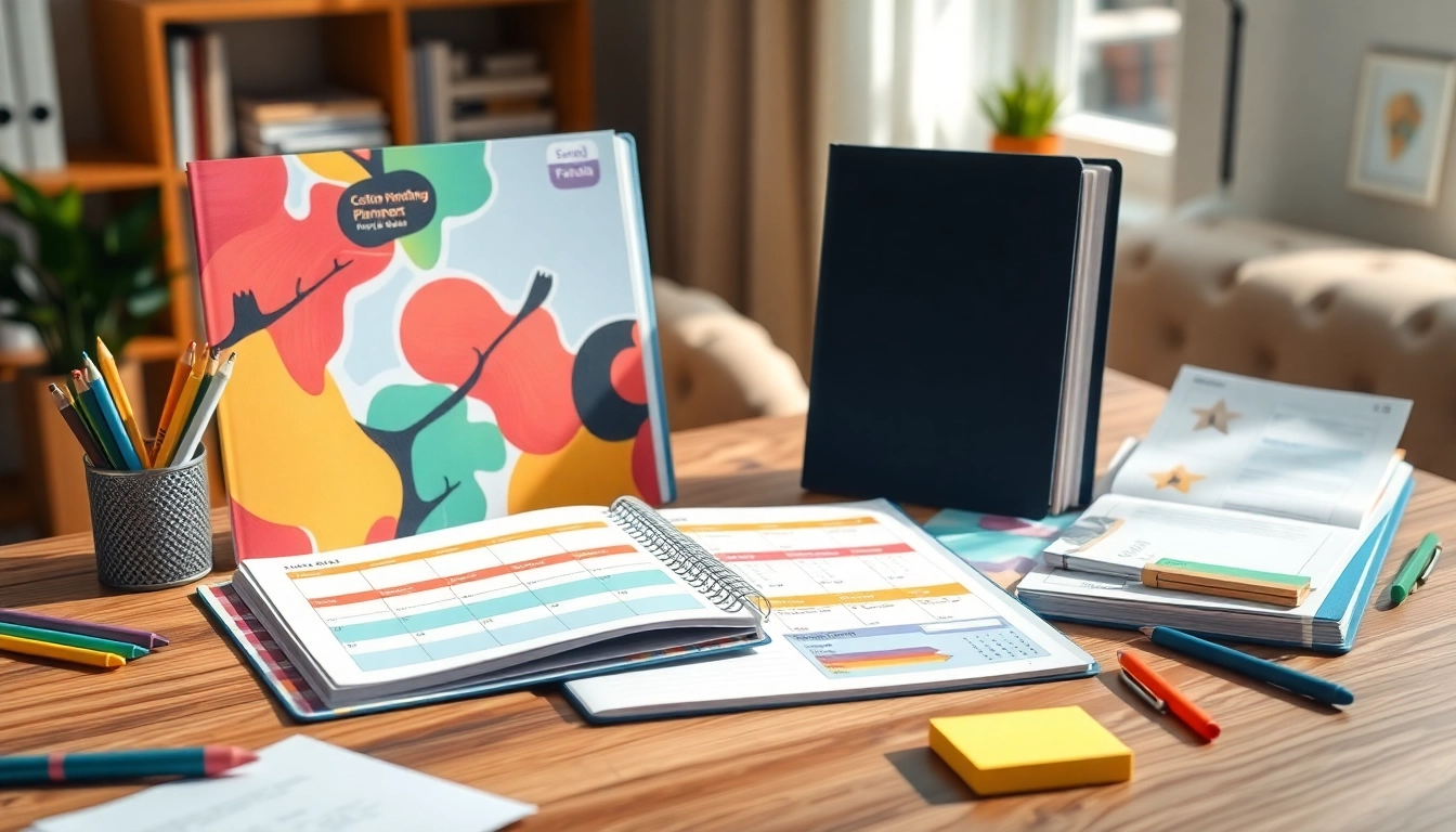 Customize and organize with unique features of Custom Monthly Planners on a desk.
