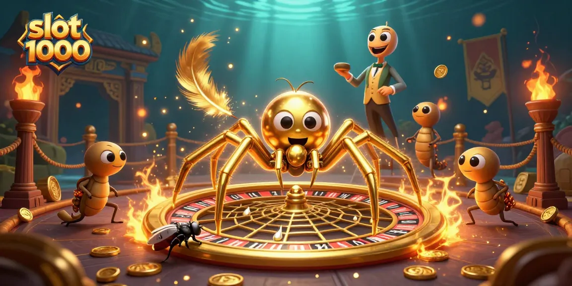 Slot 1000, kemenangan mudah dengan spider emas dan taruhan seru di kasino.