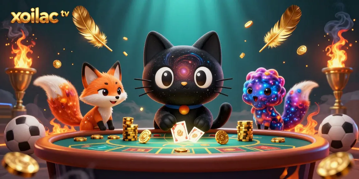 Xoilac TV captures the thrill of sports betting with vibrant characters and rich casino elements.