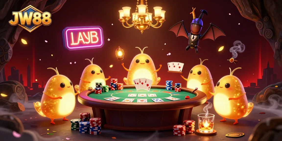 Experience JW88's thrilling cave casino illuminated by glowworms and a bat dealer.