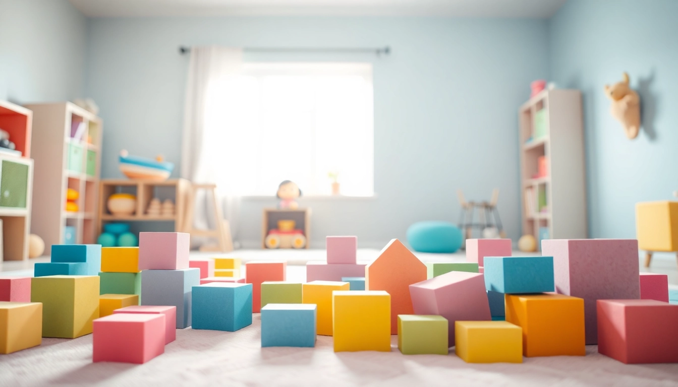 Encourage childhood creativity with soft foam building blocks. read more here to discover playroom essentials.