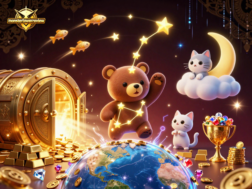 Engage with monstertowerreview to scoop coins in an exciting 3D casino-themed adventure.