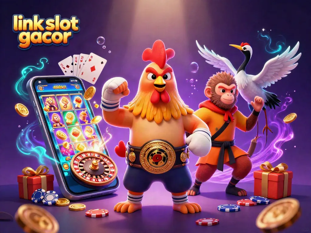 Mengguncangkan dunia dengan link slot gacor, ayam Muay Thai dalam pertempuran, menampilkan pengalaman slot yang mendebarkan.