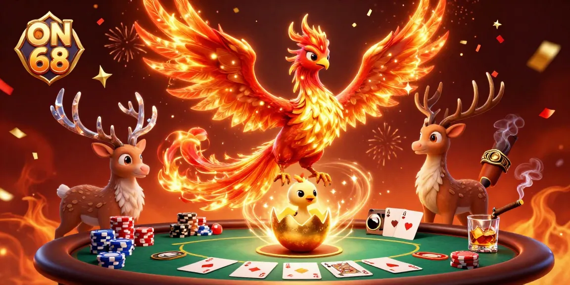 Experience the thrill of ON 68 with a vibrant scene showcasing 3D characters in an engaging casino atmosphere.