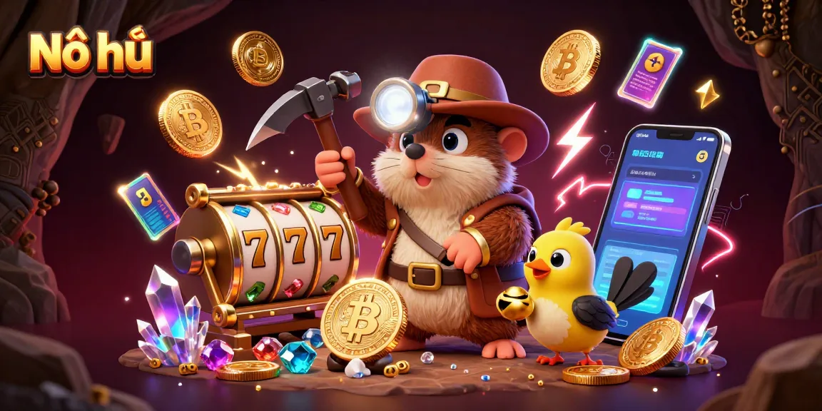 Nổ hũ unlocks treasure in a vibrant casino scene filled with dynamic gaming elements