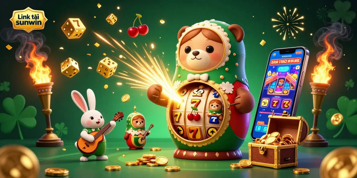 Experience the thrill with Link tải sunwin, featuring vibrant casino elements and an energetic atmosphere.