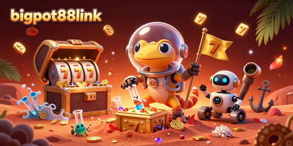 Engage with bigpot88link as a Martian gecko uncovers a golden casino adventure.