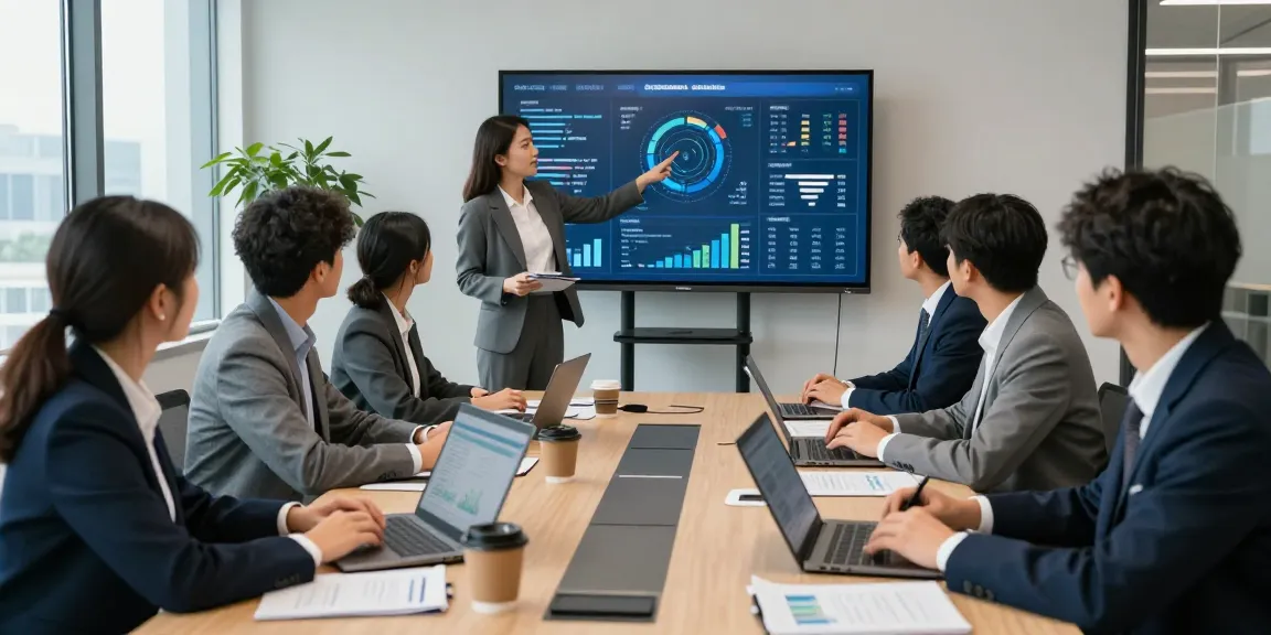 Équipe diversifiée collaborant sur des rapports financiers au bureau CIBC, ambiance professionnelle et dynamique.