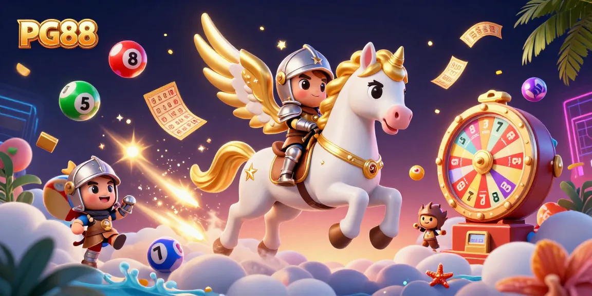 Engage with PG88 and experience thrilling online casino games in this vibrant 3D illustration.