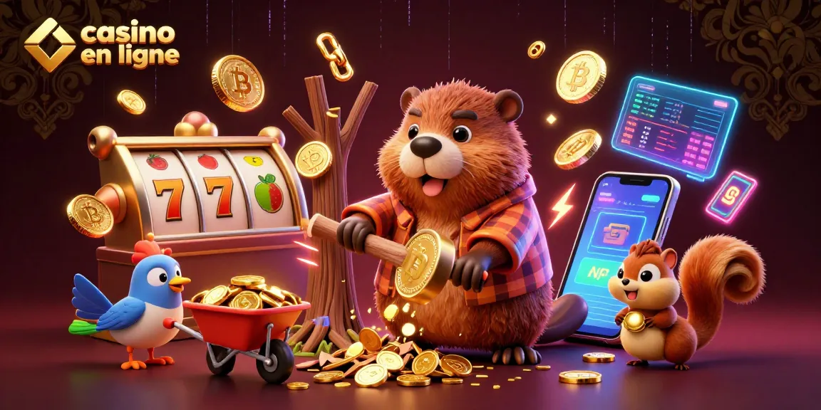 Jouer au casino en ligne avec des personnages ludiques récoltant des pièces d'or.