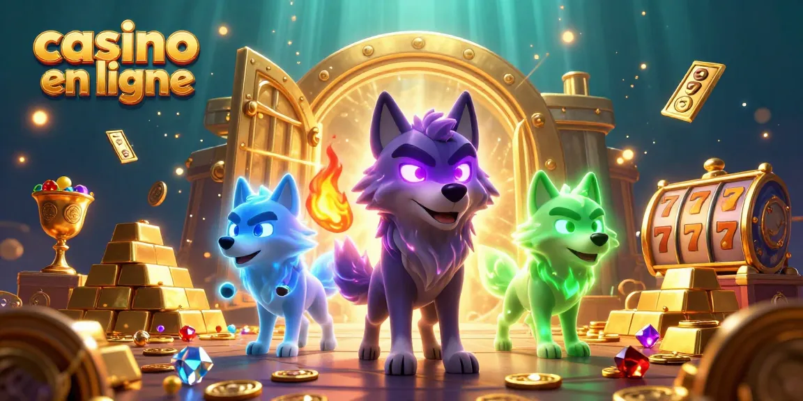 Découvrez un monde captivant de casino en ligne avec des loups fantomatiques entourés de trésors scintillants.