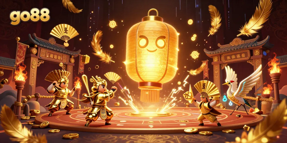 Experience thrilling moments at Go88's casino with dynamic characters and vibrant elements.