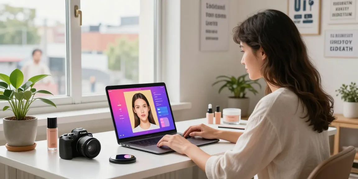 Test attractiveness using an engaging AI tool in a bright workspace.