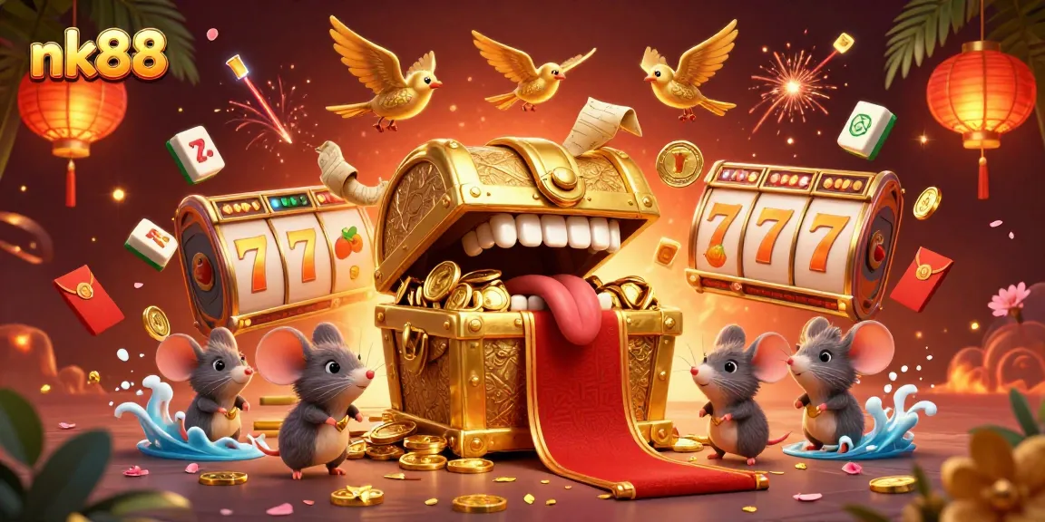 Experience thrilling gameplay at nk88 with dynamic slot reels and golden treasures.