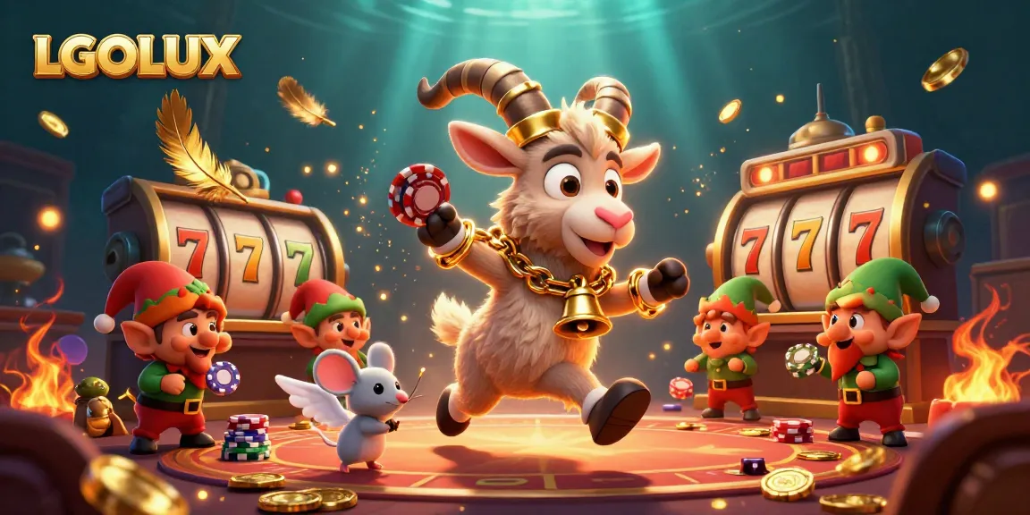 Engage with LGOLUX as Krampus hosts a festive casino heist in a vibrant 3D scene.