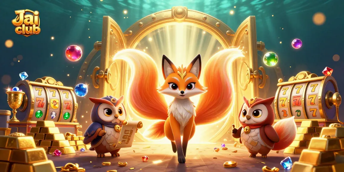 Experience the excitement of Jai club gameplay with a dazzling fox spirit and treasure elements.