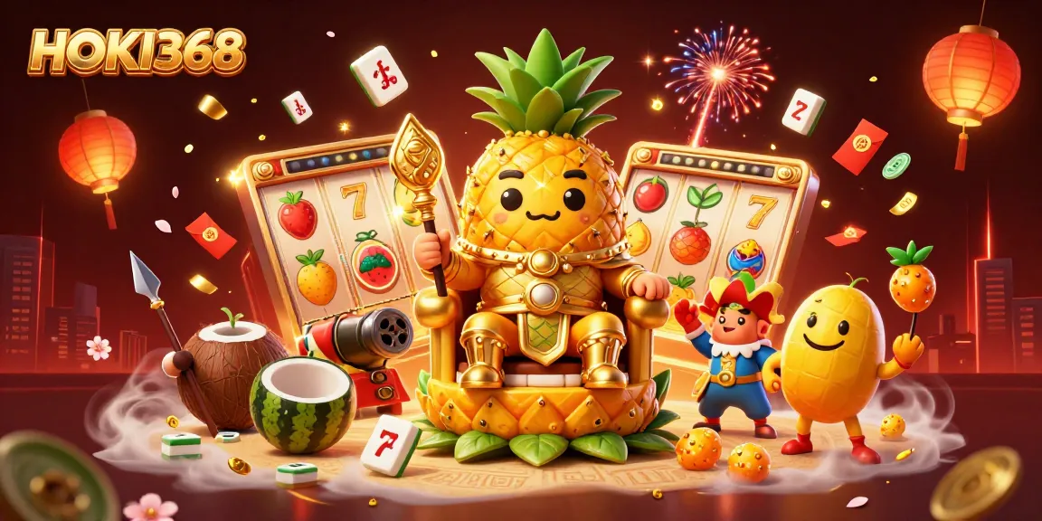 Experience the exhilarating atmosphere of HOKI368, with vibrant characters and dynamic casino elements.
