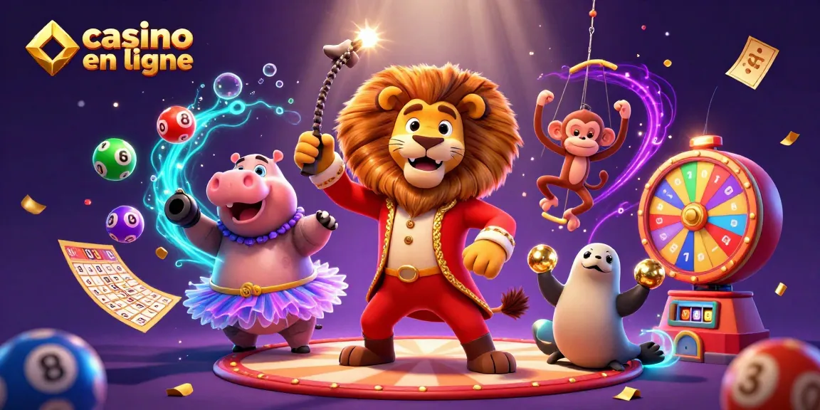 Vivez l'excitation du casino en ligne dans une illustration dynamique avec des personnages animés.