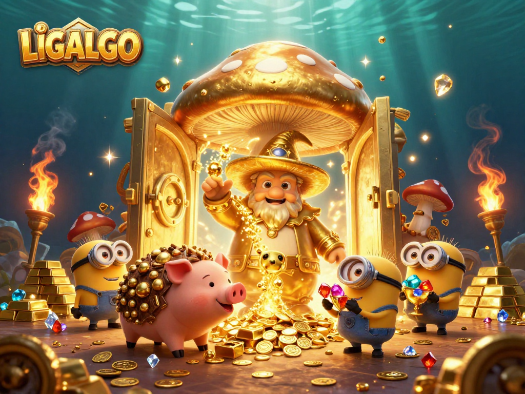 LIGALGO immerses players in golden gaming experiences with treasure-filled slots and enchanting characters.