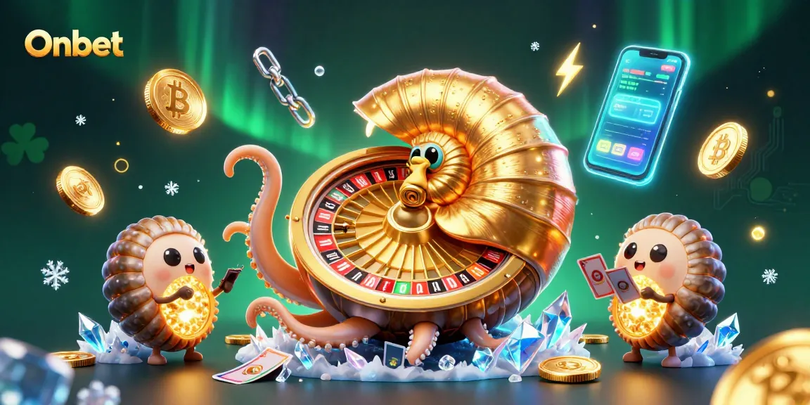 Engage in thrilling casino games at Onbet with the ancient nautilus roulette and glowing coins.