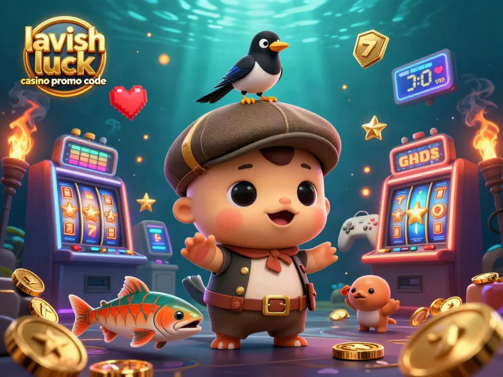 Experience the excitement of Lavish Luck Casino Promo Code; win with slot machines and colorful gaming elements.