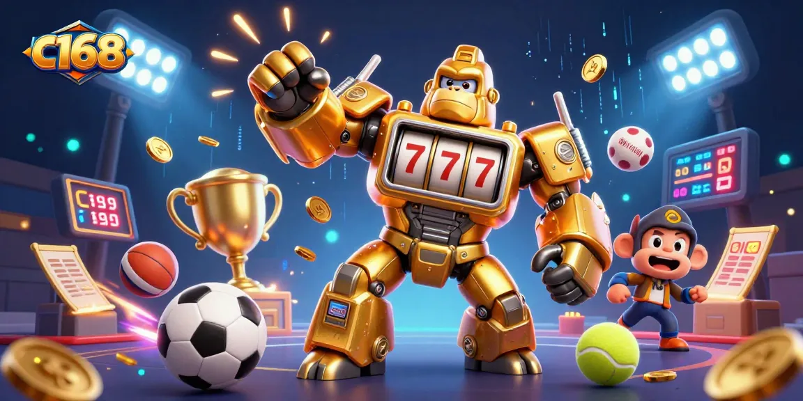 Experience thrilling sports betting action with c168's exciting gaming elements and vibrant visuals.