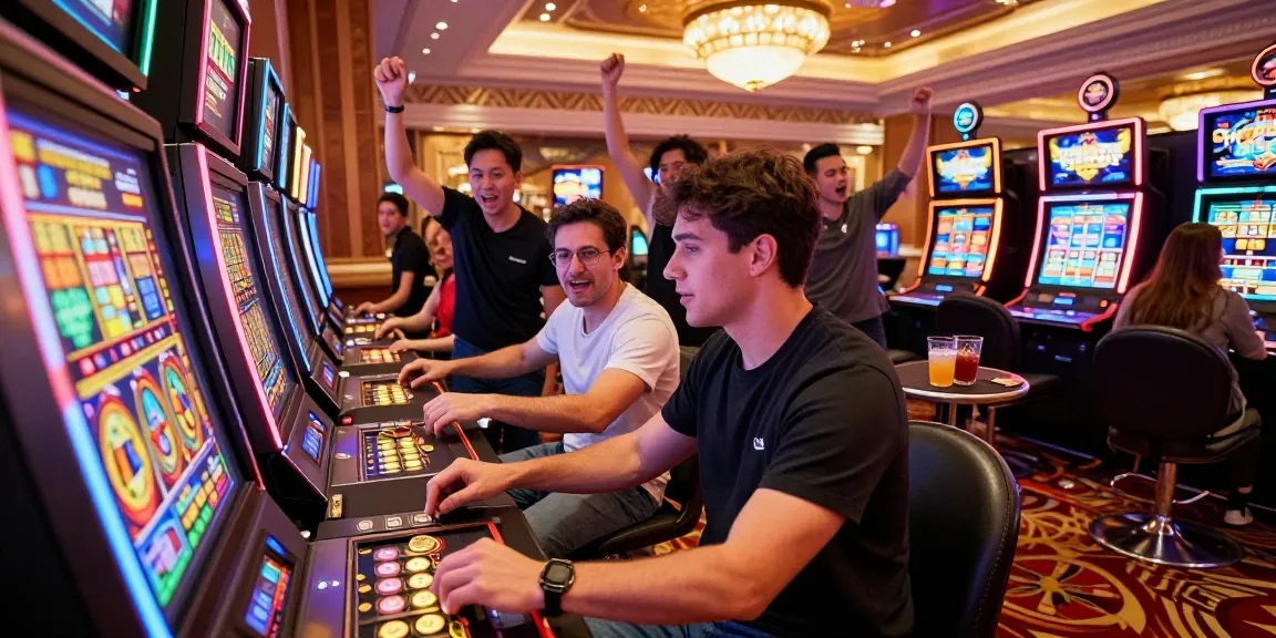 M98 สล๊อตเว็บตรง players enjoying an exciting gaming experience at a vibrant casino.