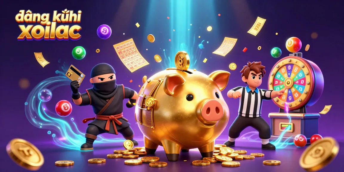 Engaging đăng ký xoilac scene featuring a piggy bank sumo wrestling for golden coins, perfect for betting excitement.