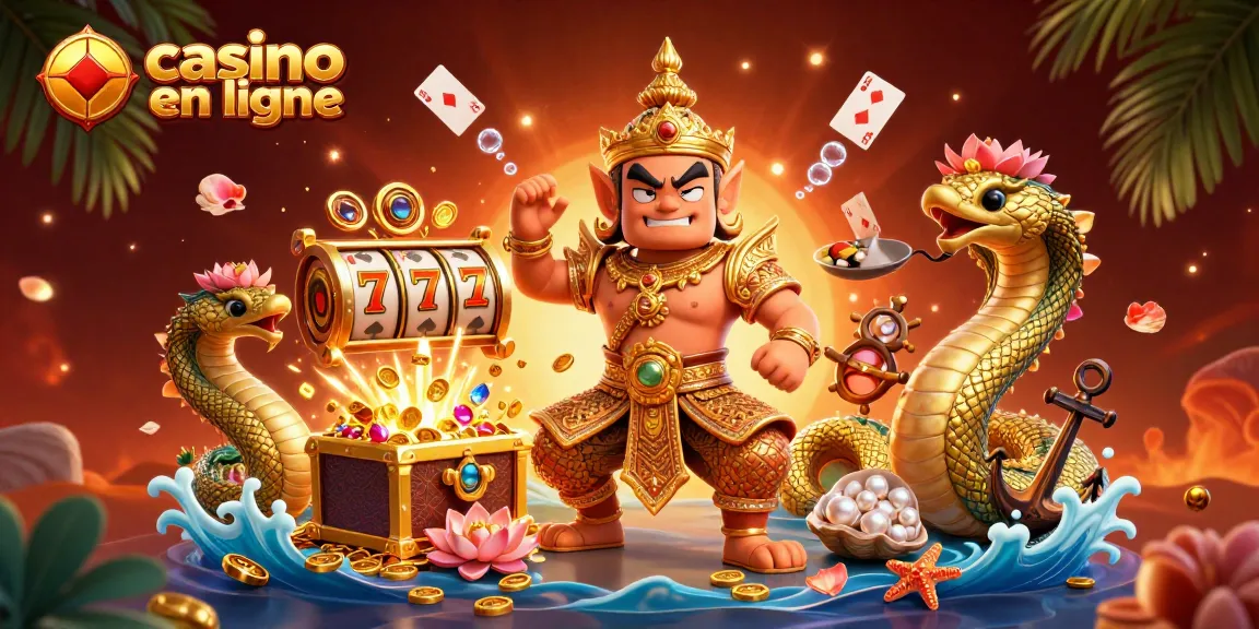 Jouez à des jeux captivants de casino en ligne avec un gardien thaï et des éléments dynamiques.