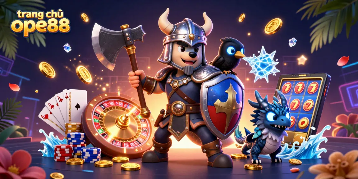 Experience thrilling gameplay at trang chủ ope88 with vibrant casino elements and epic characters.