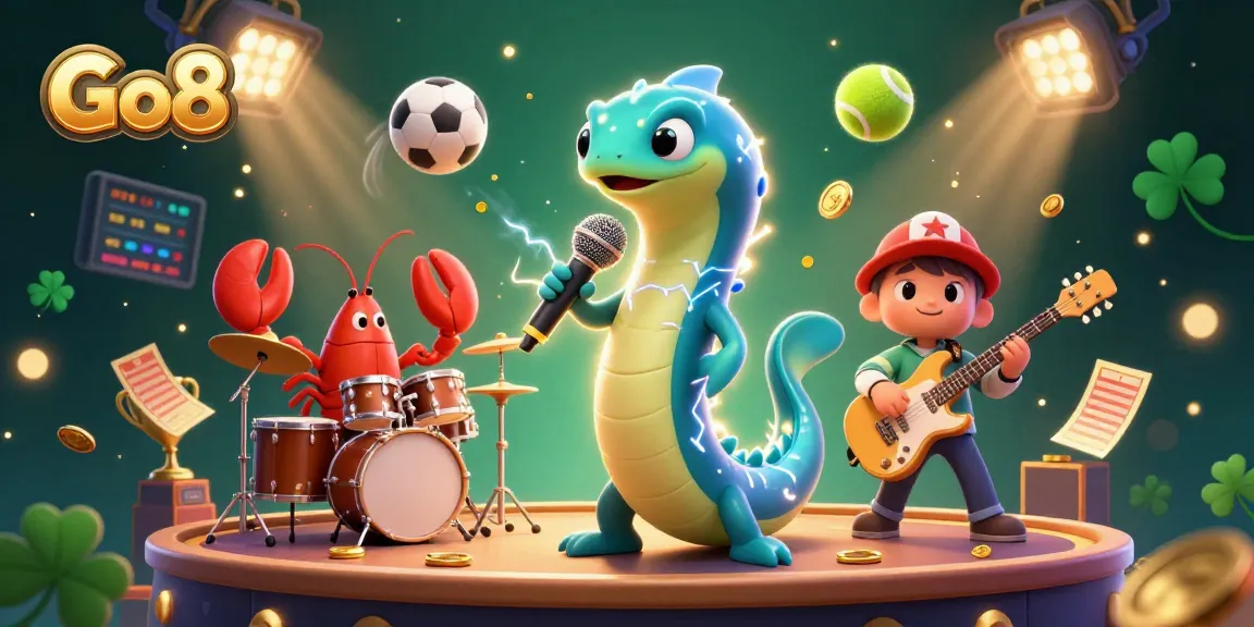 Engage in exciting gameplay at Go8's underwater casino stage with dynamic characters and vibrant elements.