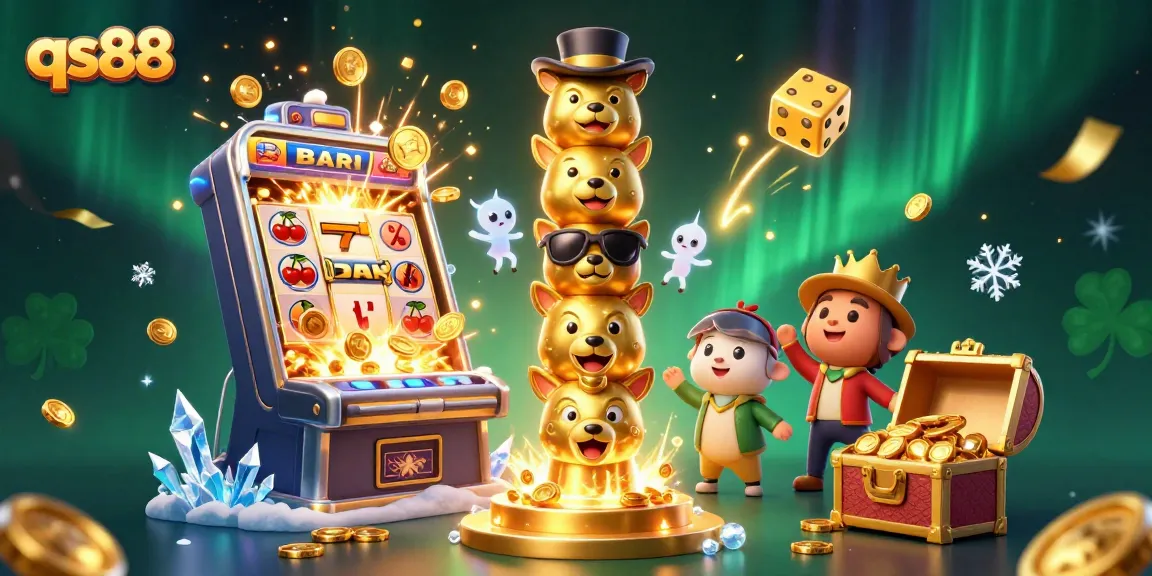 Experience the excitement of qs88 with dynamic slot machines and vibrant casino elements in a festive atmosphere.