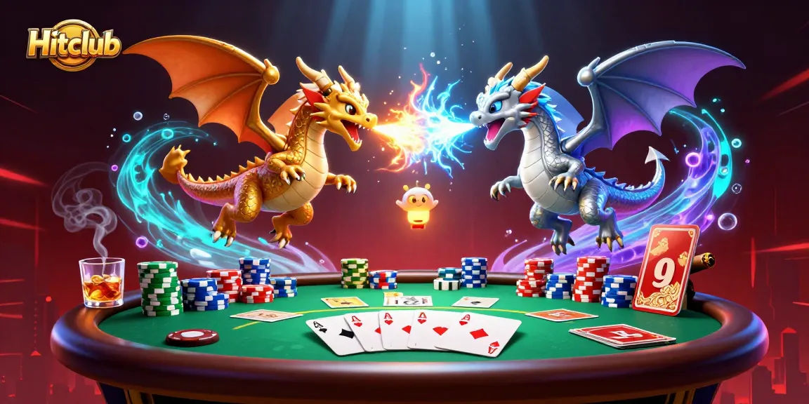 Experience thrilling gameplay with Hitclub's vibrant poker scene featuring dragons and dynamic game elements.