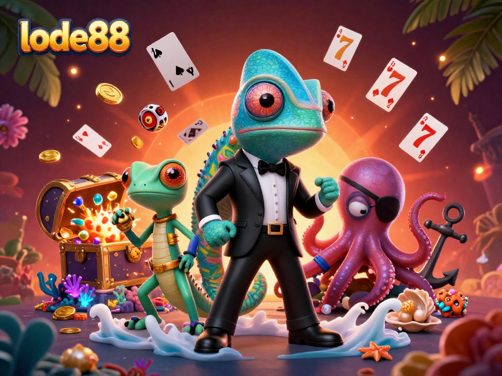 Join the action at lode88 with vibrant casino characters and dynamic gameplay elements.